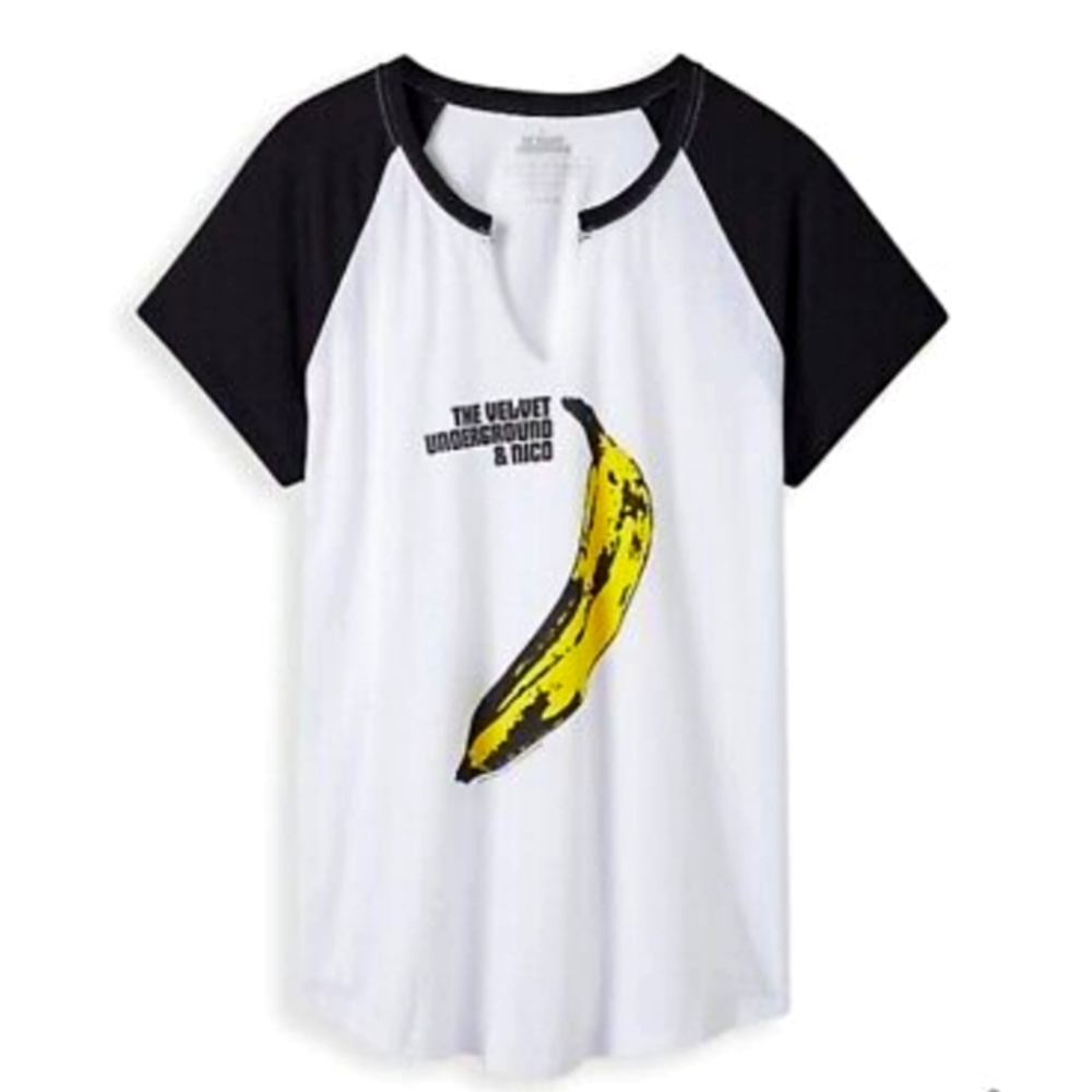 SPLIT-NECK RAGLAN TEE THE VELVET UNDERGROUND